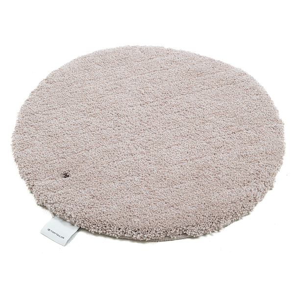 Badvorleger Cozy Bath Uni Rund - Polyester - Beige - Beige - Durchmesser: 60 cm