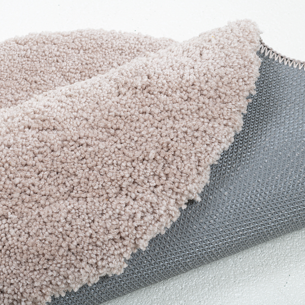 Badvorleger Cozy Bath Uni Rund - Polyester - Beige - Beige - Durchmesser: 60 cm