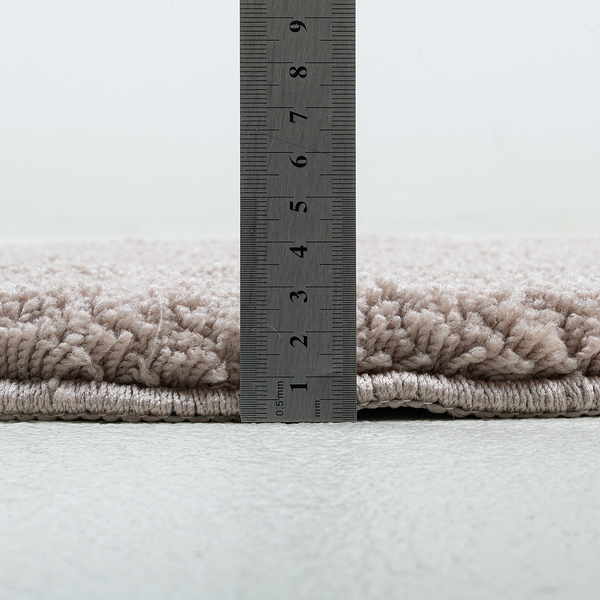 Badvorleger Cozy Bath Uni Rund - Polyester - Beige - Beige - Durchmesser: 60 cm