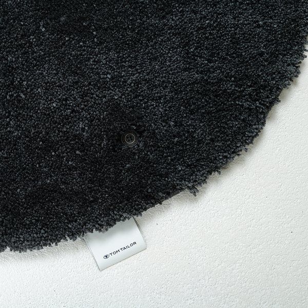 Badvorleger Cozy Bath Uni Oval - Polyester - Anthrazit - Anthrazit