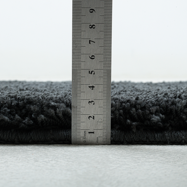 Badvorleger Cozy Bath Uni Oval - Polyester - Anthrazit - Anthrazit