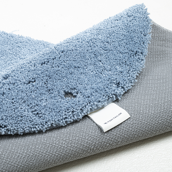 Badvorleger Cozy Bath Uni Oval - Polyester - Hellblau - Hellblau
