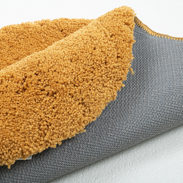 Badvorleger Cozy Bath Uni Rund - Polyester - Gold - Gold - Durchmesser: 60 cm