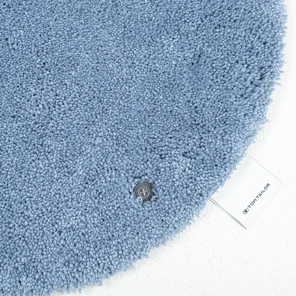 Badvorleger Cozy Bath Uni Rund - Polyester - Hellblau - Hellblau - Durchmesser: 60 cm