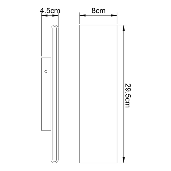 LED-Wandleuchte Siegfried - Acrylglas / Eisen - 1-flammig - Breite: 30 cm