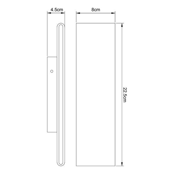 LED-Wandleuchte Siegfried - Acrylglas / Eisen - 1-flammig - Breite: 23 cm