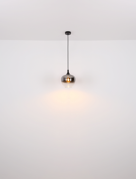 Pendelleuchte Maxy Typ B - Farbglas / Eisen - Durchmesser: 24 cm