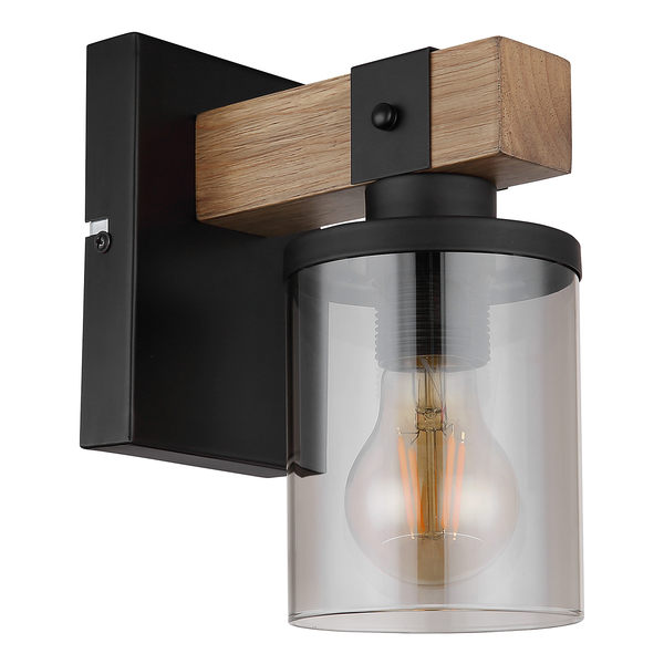 Wandleuchte Lila - Farbglas / Eisen - 1-flammig