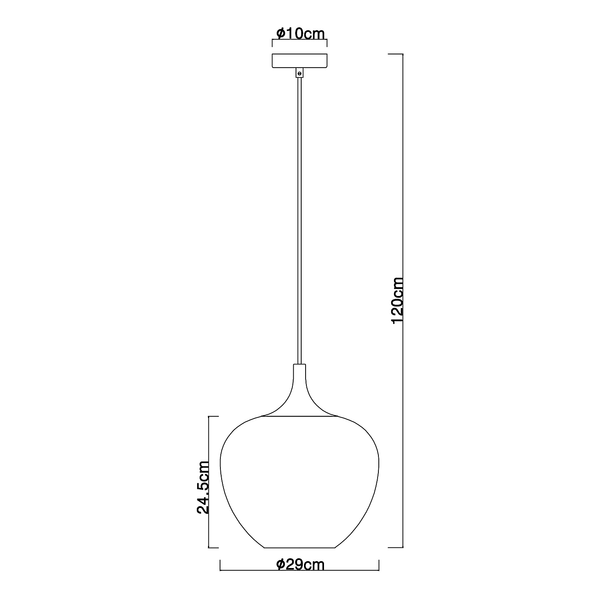 Pendelleuchte Maxy Typ B - Farbglas / Eisen - Durchmesser: 29 cm