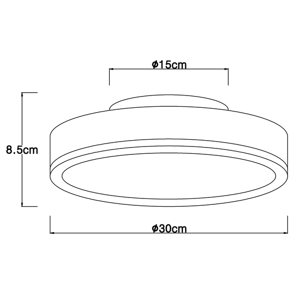 LED-Deckenleuchte Doro Typ B - Acrylglas / Eisen - 1-flammig - Durchmesser: 30 cm