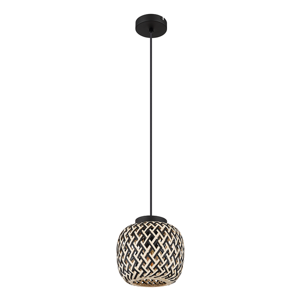 Pendelleuchte Colly Typ B - Bambus massiv / Eisen - 1-flammig - Durchmesser: 20 cm