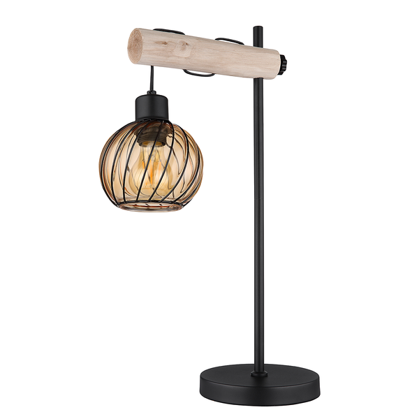 Tischleuchte Paulo - Farbglas / Eisen- 1-flammig
