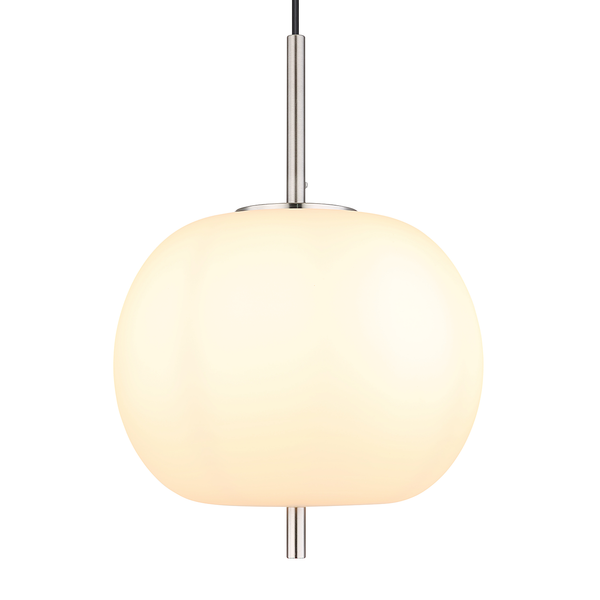 Pendelleuchte Blacky Typ J - Milchglas / Eisen - 1-flammig