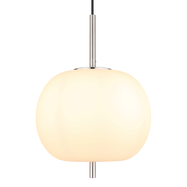 Pendelleuchte Blacky Typ J - Milchglas / Eisen - 1-flammig