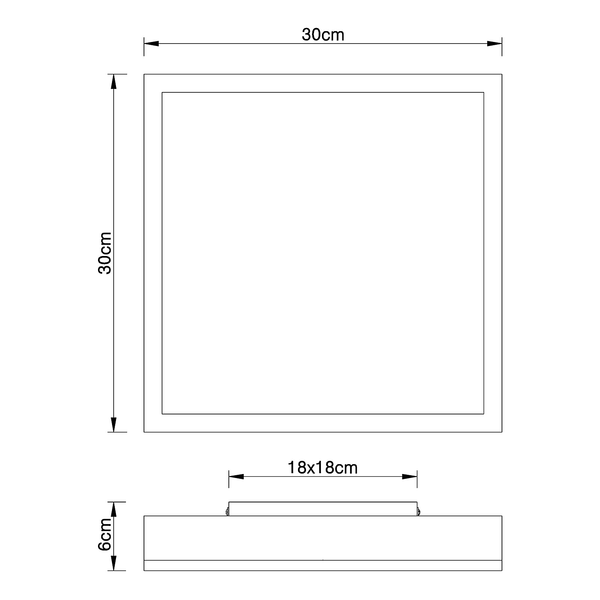 LED-Deckenleuchte Doro Typ K - Acrylglas / Aluminium - 1-flammig
