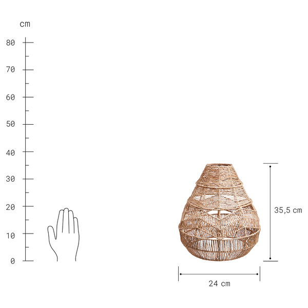 Lampenschirm SOUTH HAMPTONS - Jute - Durchmesser: 24 cm