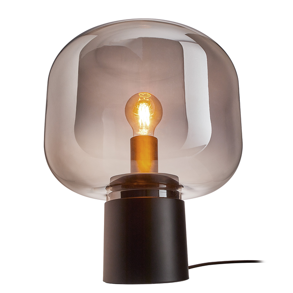 Tischleuchte RUNA - Eisen / Glas - 1-flammig - Schwarz