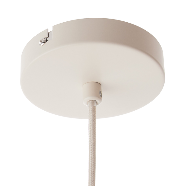 Hängeleuchte AMAL - Eisen / Polyester - 1-flammig - Beige - Durchmesser: 40 cm