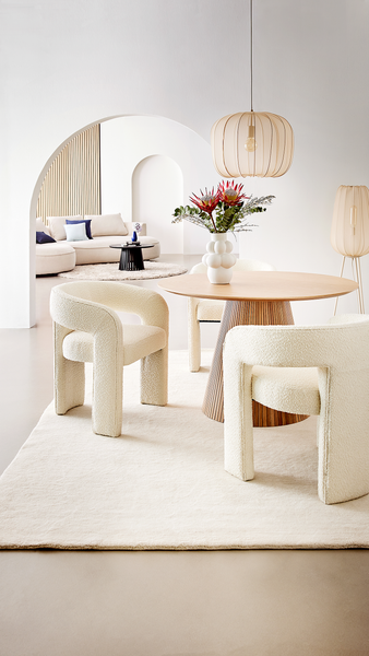 Hängeleuchte AMAL - Eisen / Polyester - 1-flammig - Beige - Durchmesser: 40 cm