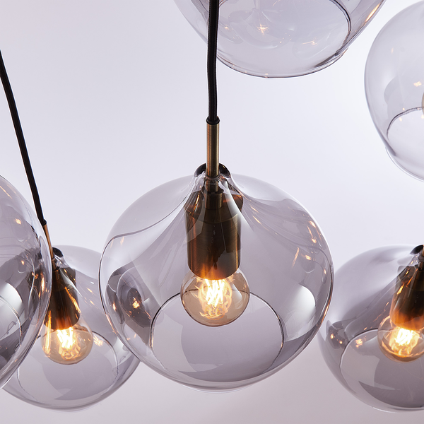 Hängeleuchte SOFIE - Eisen / Glas - 5 flammig - Bronze