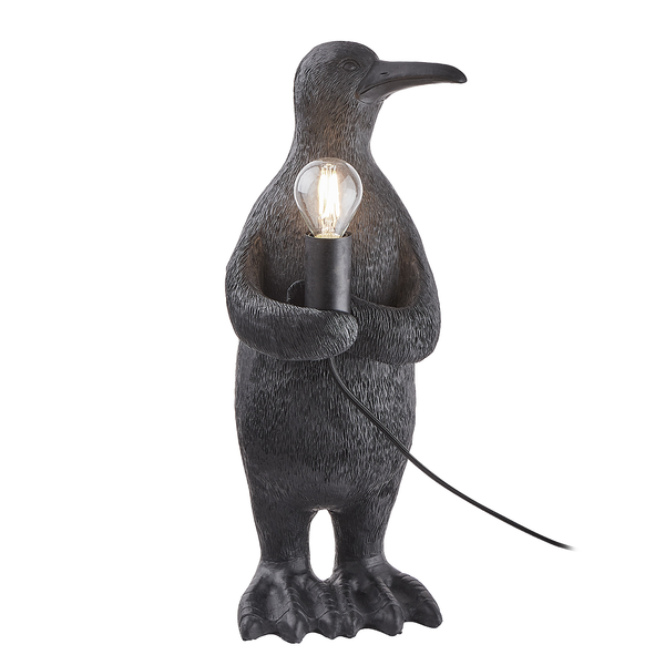 Tischleuchte RINALDO Pinguin - Polyresin / Eisen - 1-flammig - Höhe: 41 cm
