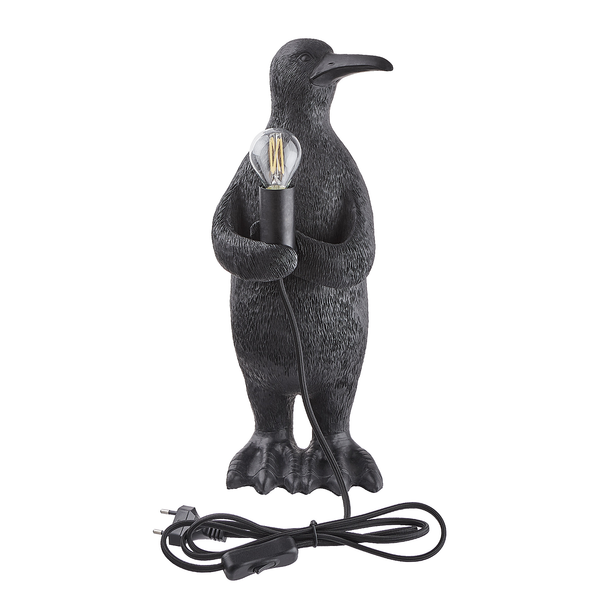 Tischleuchte RINALDO Pinguin - Polyresin / Eisen - 1-flammig - Höhe: 41 cm