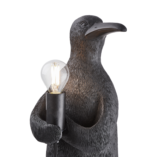 Tischleuchte RINALDO Pinguin - Polyresin / Eisen - 1-flammig - Höhe: 41 cm
