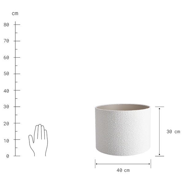 Lampenschirm TANA - Polyester / Polyacryl / Eisen - Durchmesser: 40 cm