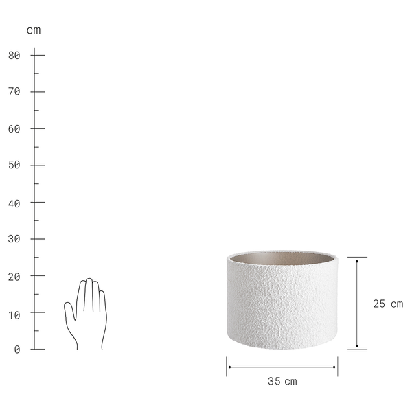 Lampenschirm TANA - Polyester / Polyacryl / Eisen - Durchmesser: 35 cm