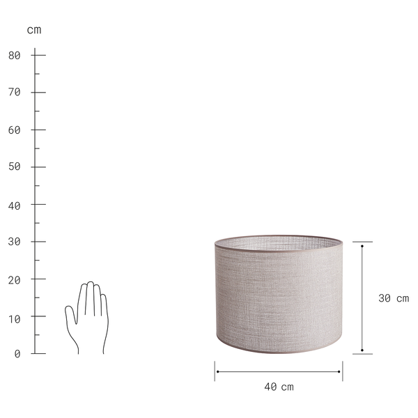 Lampenschirm TANA - Polyester / Polyacryl - Braun
