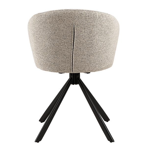 Drehbarer Polsterstuhl Kolmos 2er-Set - Bouclé Stoff Moena: Beige