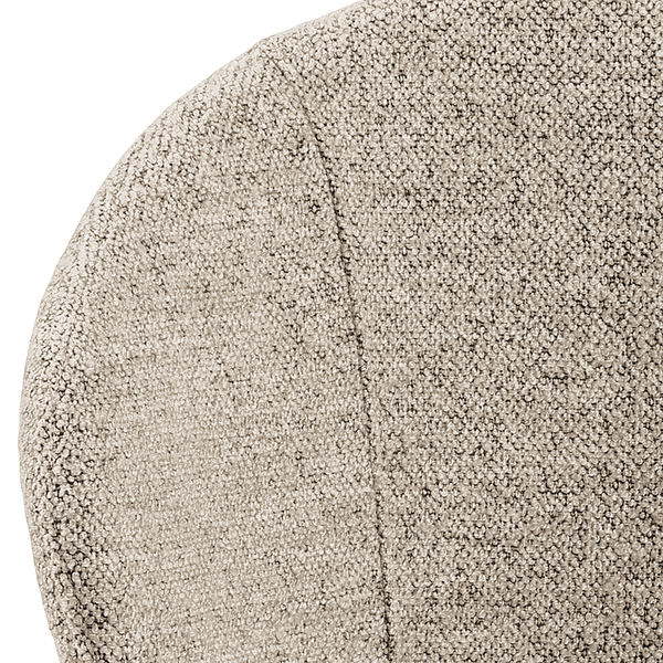 Drehbarer Polsterstuhl Kolmos 2er-Set - Bouclé Stoff Moena: Beige