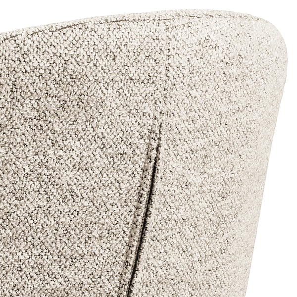 Drehbarer Polsterstuhl Kolmos 2er-Set - Bouclé Stoff Moena: Beige