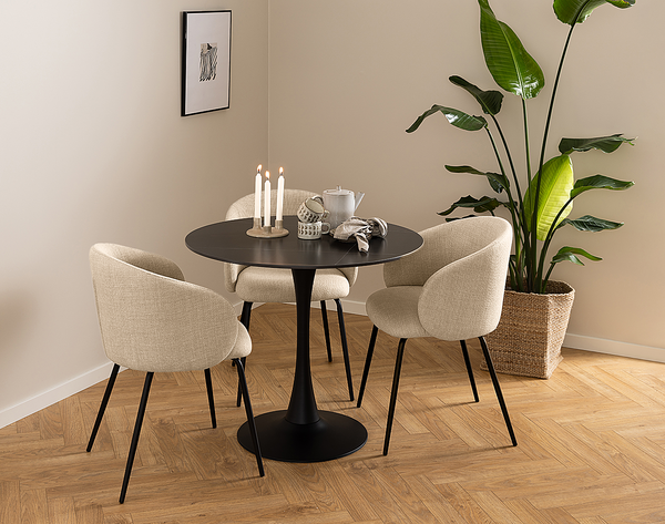 Armlehnenstuhl Skallo 2er-Set - Beige - Beige