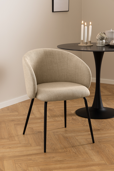 Armlehnenstuhl Skallo 2er-Set - Beige - Beige