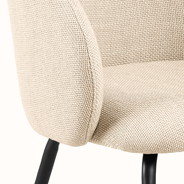 Armlehnenstuhl Skallo 2er-Set - Beige - Beige