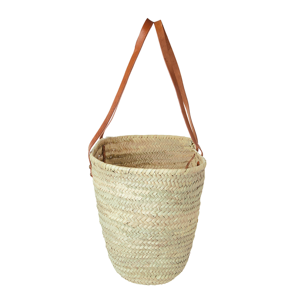 Korbtasche HOLIDAY - Palmblatt / Leder - Natur