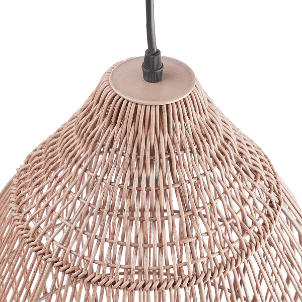 Hängeleuchte SOLANA mit Solarpanel - Metall / Kunstrattan - Braun