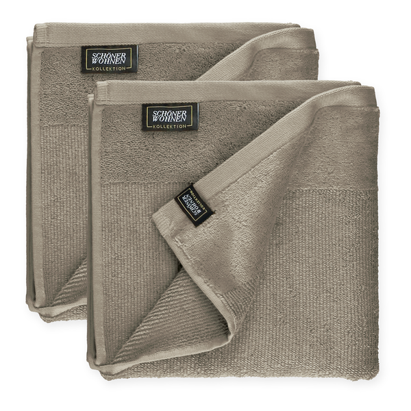 Handtuch Sense - Baumwolle - Sand - 2er Set