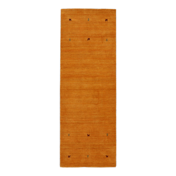 Läufer Gabbeh Uni - Wolle - Gelb - 75 x 200 cm