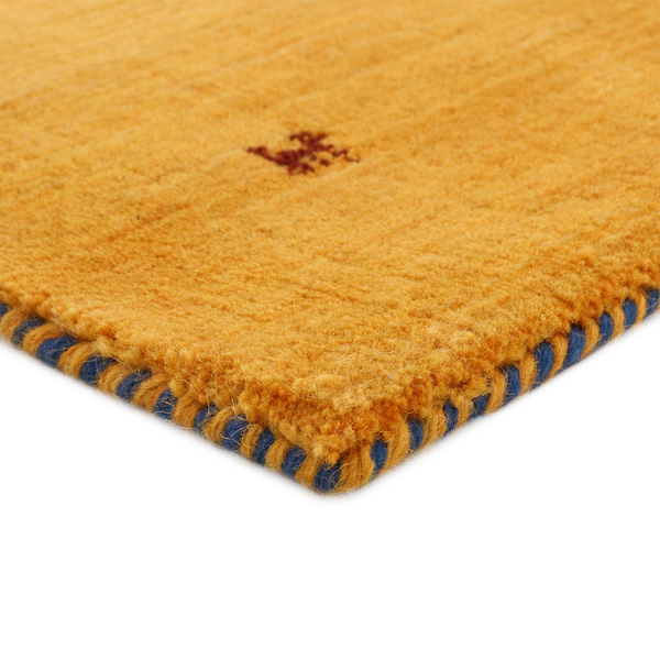 Läufer Gabbeh Uni - Wolle - Gelb - 75 x 200 cm