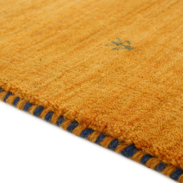 Läufer Gabbeh Uni - Wolle - Gelb - 75 x 200 cm