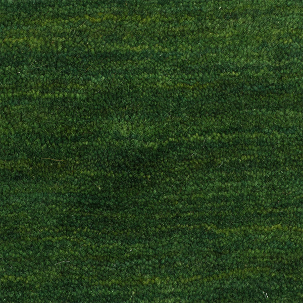 Wollteppich Gabbeh Uni Rund - Wolle - Grün - 150 x 150 cm