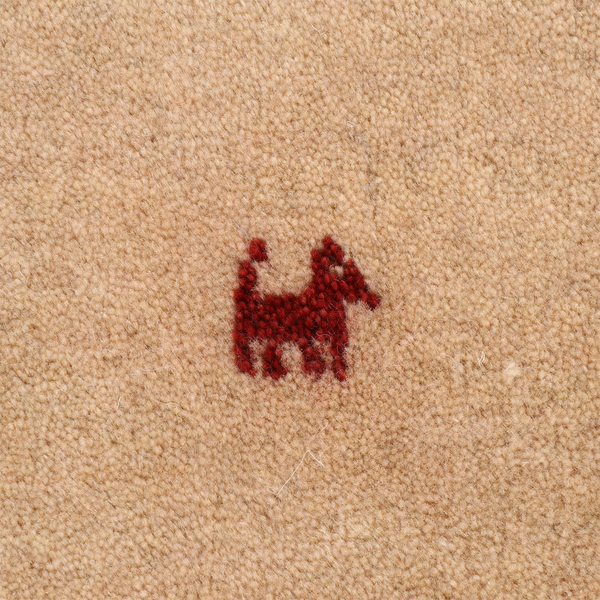 Wollteppich Gabbeh Uni - Wolle - Beige - 60 x 90 cm