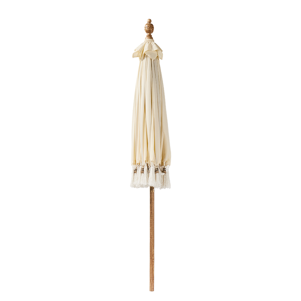 Sonnenschirm MACRAMÉ - Baumwolle / Mangoholz - Durchmesser: 180 cm