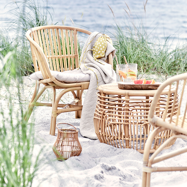 Stuhl BEYOND BALI mit Armlehnen - Rattan - Natur