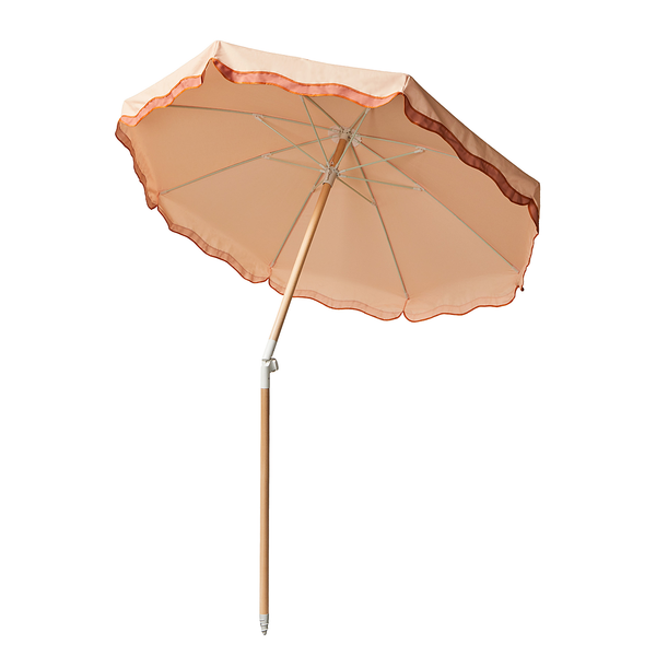 Sonnenschirm LA VACANZA - Buchenholz / Polyester / Baumwolle - Apricot