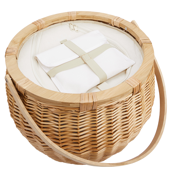 Picknickkorb THE GREAT OUTDOORS - Weide/Bambus/Aluminium/Baumwolle - Natur
