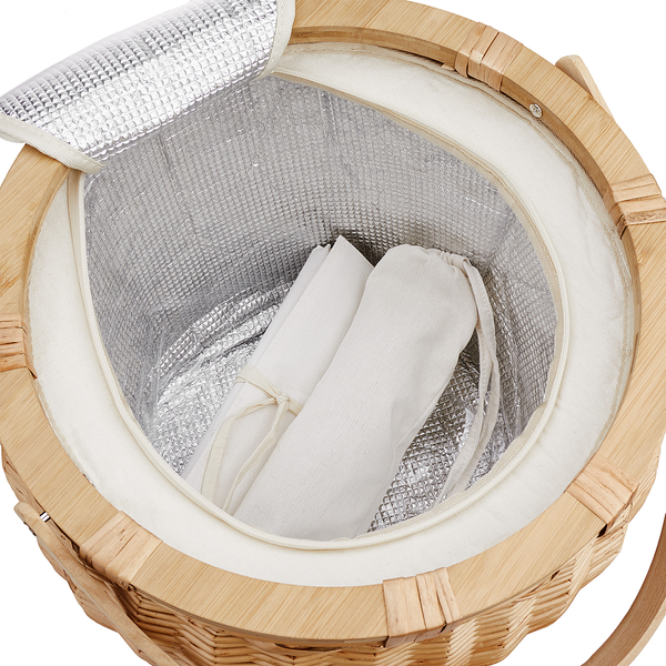 Picknickkorb THE GREAT OUTDOORS - Weide/Bambus/Aluminium/Baumwolle - Natur