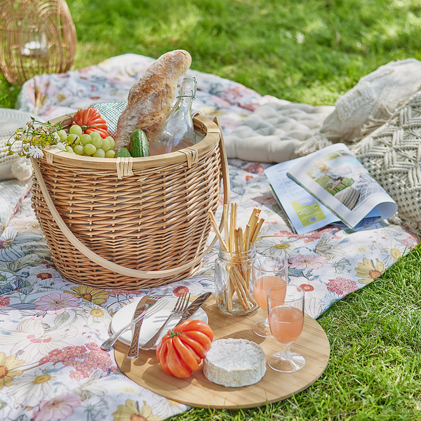 Picknickkorb THE GREAT OUTDOORS - Weide/Bambus/Aluminium/Baumwolle - Natur